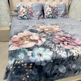 ROYAL WINTER DIGITAL PRINT KING SIZE FLAT BEDSHEET SET – 3 PCS ANTI-SKID BEDDING