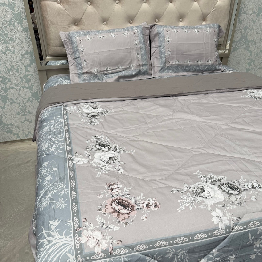 SUMMER DIGITAL PRINT 4 PCS KING SIZE COMFORTER SET