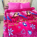 KIDS CHARACTER 4 PCS QUILT SET – DOUBLE/QUEEN BEDSHEET & SUPER WARM SINGLE QUILT, SOFT PREMIUM ANTI-SKID BEDDING