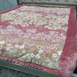 WINTER SINGLE KING SIZE QUILTS IN VELVET WOTH FLORAL DESIGN