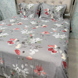 SUMMER PREMIUM QUALITY GLACÉ COTTON SUPER KING SIZE BEDSHEET SET