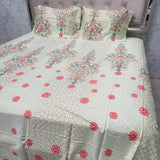 SUMMER QUEEN SIZE PURE COTTON FLAT BEDSHEET SET