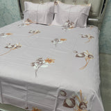 SUMMER QUEEN SIZE PURE COTTON FLAT BEDSHEET SET