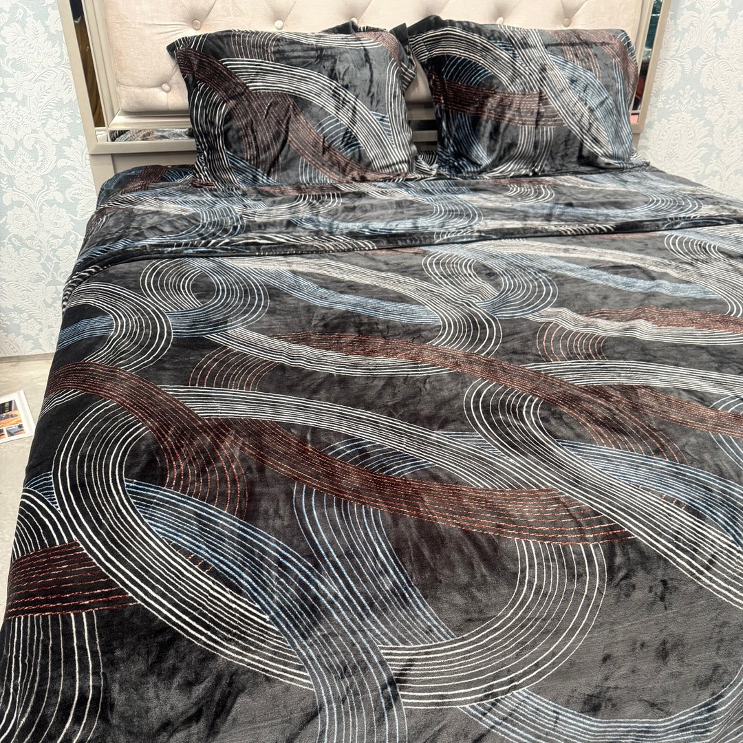 WINTER KING SIZE 4 PCS QUILT COVER SET