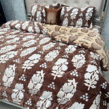 PREMIUM 4- PIECES VELVET QUILT SET IN SUPER KING SIZE