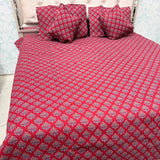 AJRAKH REVERSIBLE 5-PIECE JAIPURI PRINT PURE COTTON BEDSPREAD