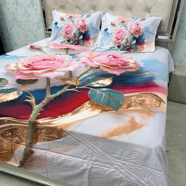 PREMIUM SOFT COTTON SUPER KING SIZE HEAVY BEDSHEET SET – 11D COLLECTION
