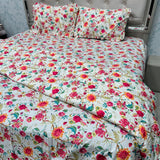 JAIPURI PRINTS PURE COTTON VINTAGE FLORAL COMFORTER SET – KING TO SUPER KING