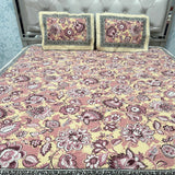 SUMMER JAIPURI STYLE QUILTED REVERSIBLE KING AND QUEEN SIZE PURE COTTON BEDCOVER SET ( NOT FOR SUPER KING )