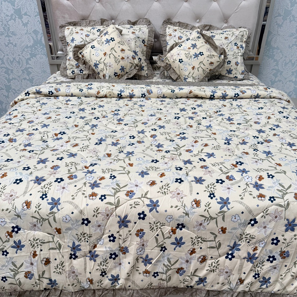 GLACÉ COTTON LUXURY DESIGNER COMFORTER SET – 6 PIECES SUPER KING SIZE