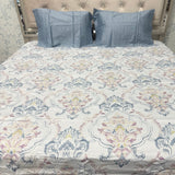 SUMMER SUPER KING SIZE ( JUMBO SIZE ) FLAT MUSLIN PURE COTTON BEDHSEET SET