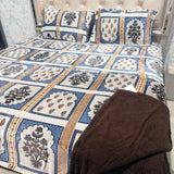 PREMIUM SHERPA WINTER QUILT COVER SET – QUEEN SIZE FITTED BEDSHEET SET