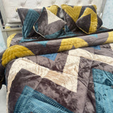 WINTER SUPER KING SIZE QUILT SET WITH FITTED BEDSHEET AND 2 CUSIONS PREMIUM QUALITY SUPER WARM SET