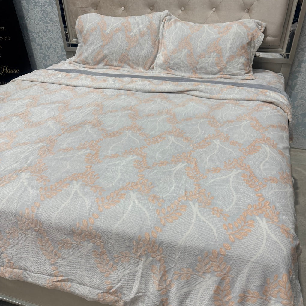 PREMIUM ENGLISH COLOUR KING SIZE 4 PCS DUVET COVER SET ( quilt cover set )