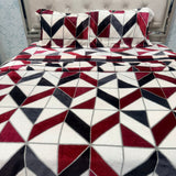 LUXURIOUS 4 PCS QUEEN TO KING SIZE 4 PCS DUVET COVER SET