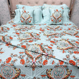 LUXURY JAIPURI 8-PIECE BAMBOO COTTON COMFORTER SET – SUPER KING SIZE
