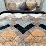 5- PIECE PREMIUM VELVET QUILT SET – SUPER KING SIZE LUXURY BEDDING