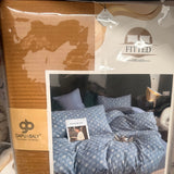 SUMMER SOFT GLACÉ COTTON 3 PCS FITTED SHEET FOR DOUBLE AND STANDARD QUEEN SIZE