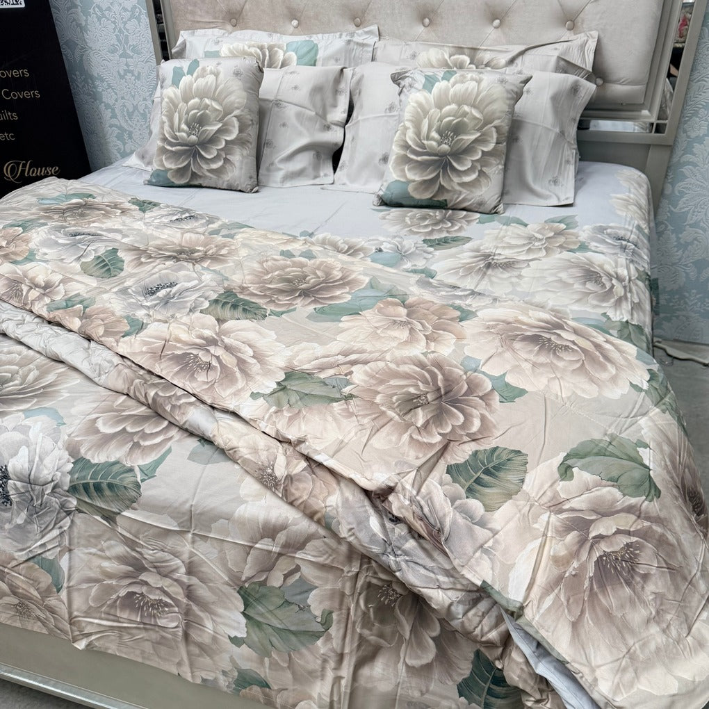LUXURY JAIPURI 8-PIECE BAMBOO COTTON COMFORTER SET – SUPER KING SIZE
