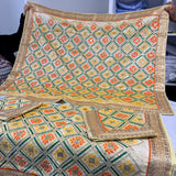 PREMIUM RUMALA SAHIB IN SILK 4 PCS WITH TWO PALKAN