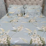 SUMMER SUPER KING SIZE FLAT BEDSHEET SET WITH 4 PILLOW COVERS