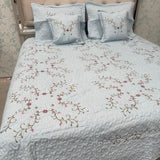 ELEGANT QUILTED DESINER BEDCOVER SET WITH EMBROIDERY FIT ON QUEEN AND KING SIZE