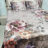 ROYAL WINTER DIGITAL PRINT KING SIZE FLAT BEDSHEET SET – 3 PCS ANTI-SKID BEDDING