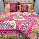 LUXURY JAIPURI 8-PIECE BAMBOO COTTON COMFORTER SET – SUPER KING SIZE