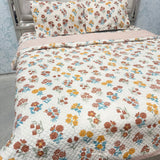 SUMMER QUEEN SIZE FULLY REVERSIBLE BEDCOVER SET WOTH DOHAR ( same as comforter set)