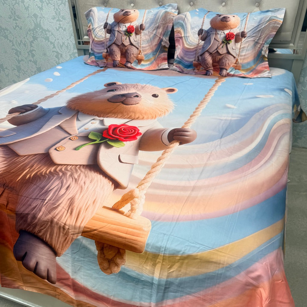 SUMMER BEAUTIFUL KING SIZE KIDS BEDSHEET