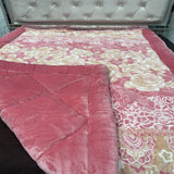 WINTER SINGLE KING SIZE QUILTS IN VELVET WOTH FLORAL DESIGN