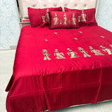 BLACK BEAUTY – SUPER KING 100% PURE COTTON 5-PIECE LUXURY EMBROIDERED BEDSHEET SET