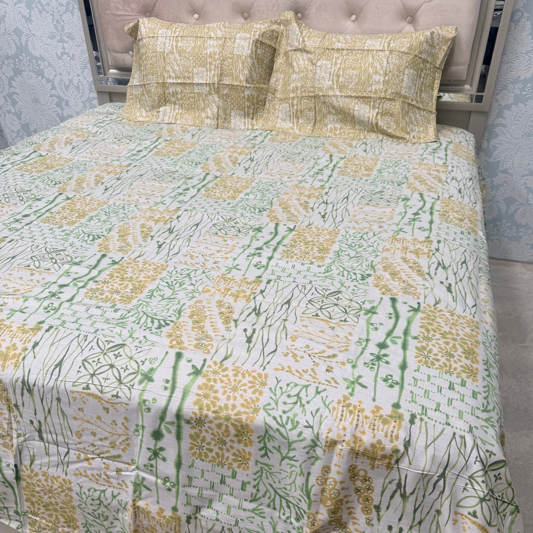 SUMMER BRANDED SUPER KING SIZE PURE COTTON BEDSHEET SET