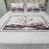 SUMMER SUPER KING SIZE PURE COTTON DIGITAL PRINT BEDSHEET SET