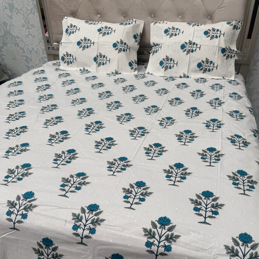 SUMMER SUPER KING SIZE PURE COTTON BEDSHEETSET