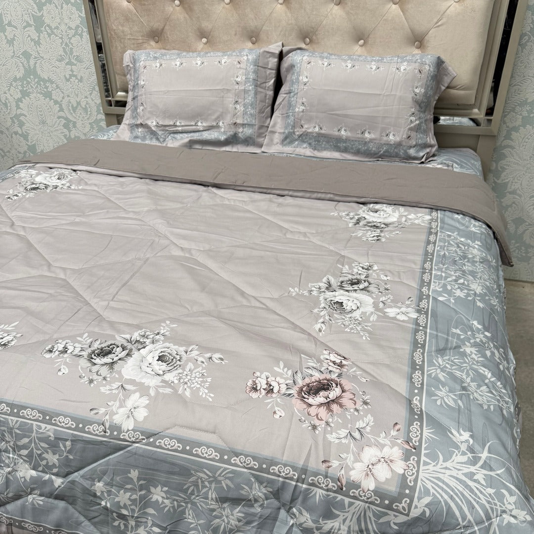 SUMMER DIGITAL PRINT 4 PCS KING SIZE COMFORTER SET