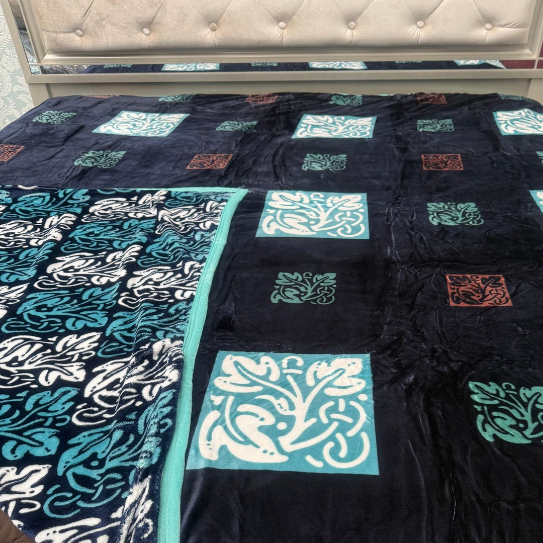 WINTER SINGLE KING SIZE REVERSIBLE QUILT COVER