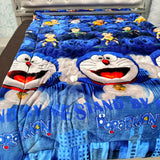 WINTER DOREMON PRINT SUPER WARM SINGLE KING SIZE QUILT FOR KIDS