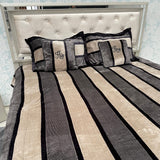 DESINER 5 PCS SUPER KING SIZE BEDSHEET SET