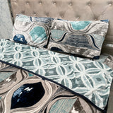 WINTER QUEEN SIZE 4 PCS QUILT COVER SET ( QUILT COVER IS REVERSIBLE)
