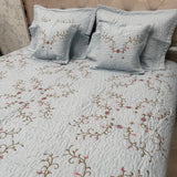 ELEGANT QUILTED DESINER BEDCOVER SET WITH EMBROIDERY FIT ON QUEEN AND KING SIZE