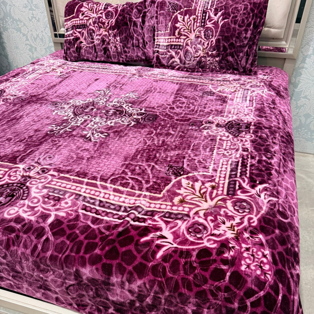 PREMIUM DOUBLE BLANKET STYLE BEDSHEET – THICK, SOFT & ANTI-SKID