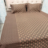 JAIPURI PRINT PURE COTTON TRADITIONAL FLAT SUPER KING BEDSHEET SET