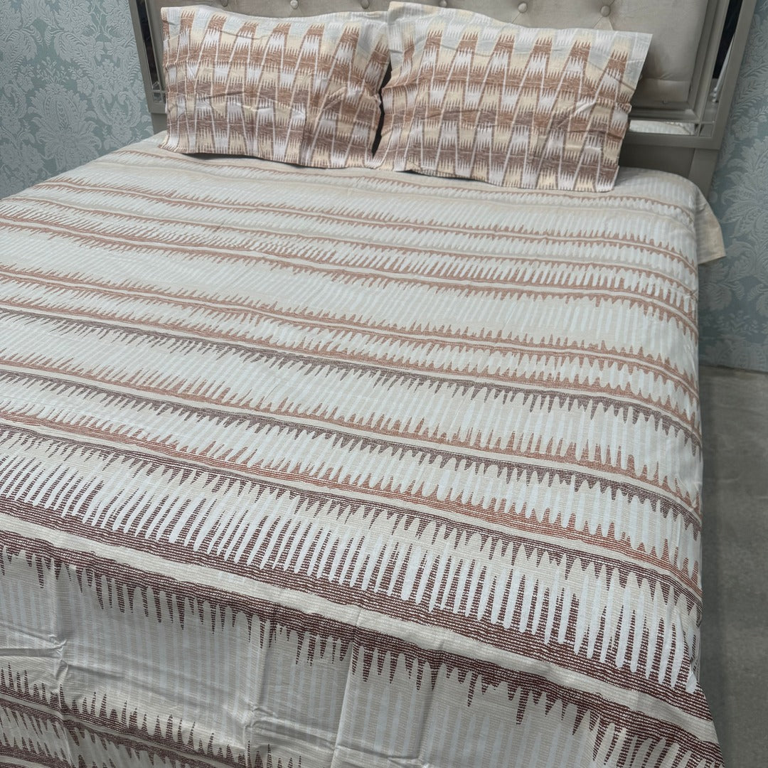 SUMMER QUEEN SIZE PURE COTTON BEDSHEET SET