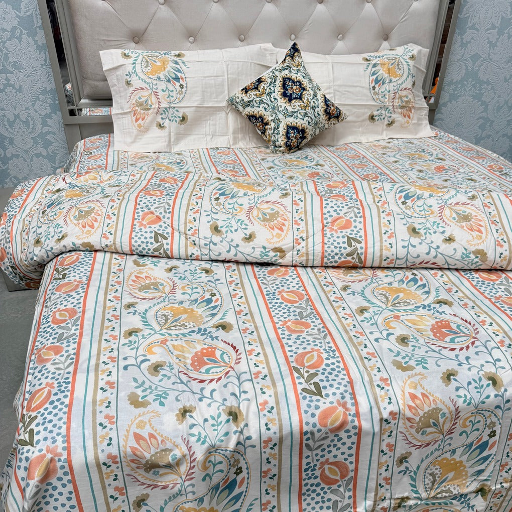 SUMMER BRANDED PURE COTTON KING SIZE COMFORTER SET