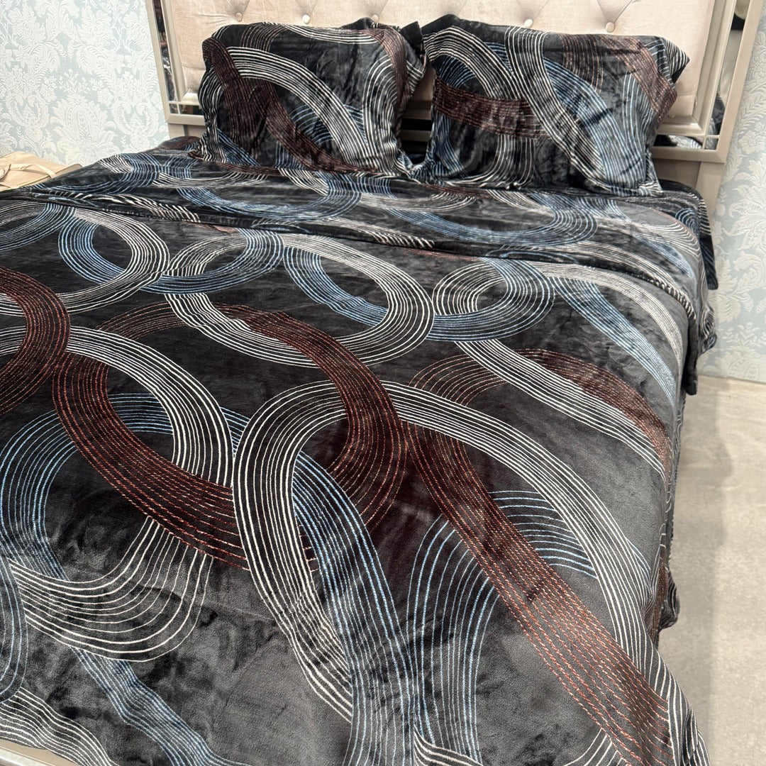 WINTER KING SIZE 4 PCS QUILT COVER SET