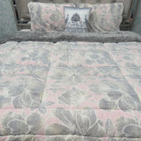 WINTER DESINER KING SIZE 5 PCS QUILT SET WITH ANTI SKID BEDSHEET ( Bedsheet can be fit on super king size)