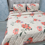 FULL REVERSIBLE SUMMER COMFORTER SET WITH BEDCOVER & 2 PILLOWCASES