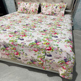 DUTUCH PURE COTTON SUPER KING HEAVY BEDSHEET – ELEGANT FLORAL DESIGN