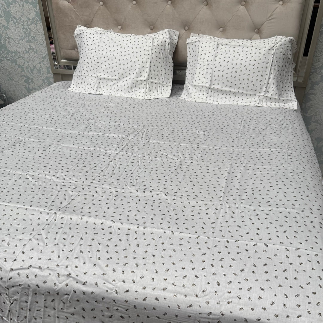 SUMMER SUPER KING SIZE PURE COTTON BEDSHEET SET